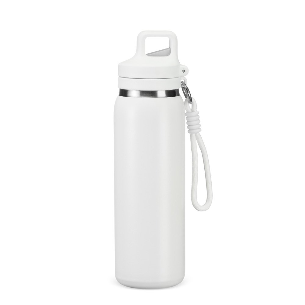 Garrafa Térmica Personalizável 600 ml em Inox com Canudo e Mosquetão com Tampa - Imagem 17