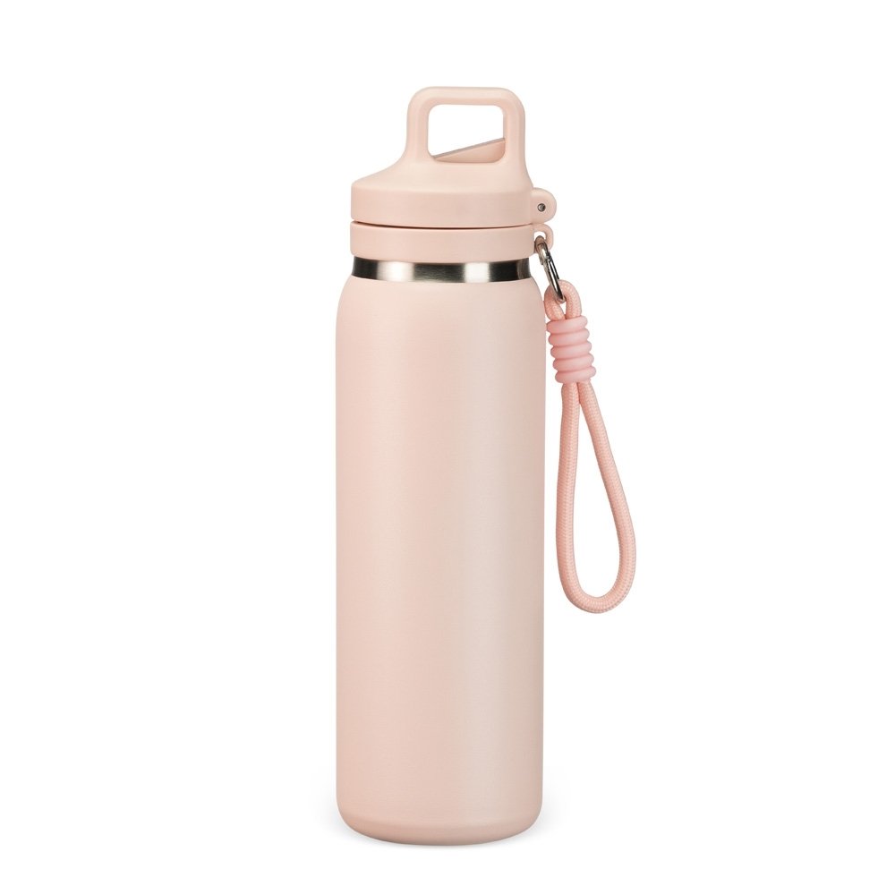 Garrafa Térmica Personalizável 600 ml em Inox com Canudo e Mosquetão com Tampa - Imagem 19
