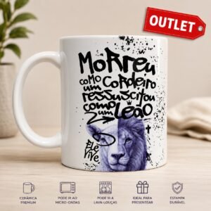 Caneca Morreu como Cordeiro - OUTLET