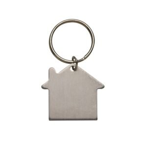 Chaveiro Metal Plaquinha em Formato de Casa Personalizável